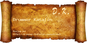 Drummer Katalin névjegykártya